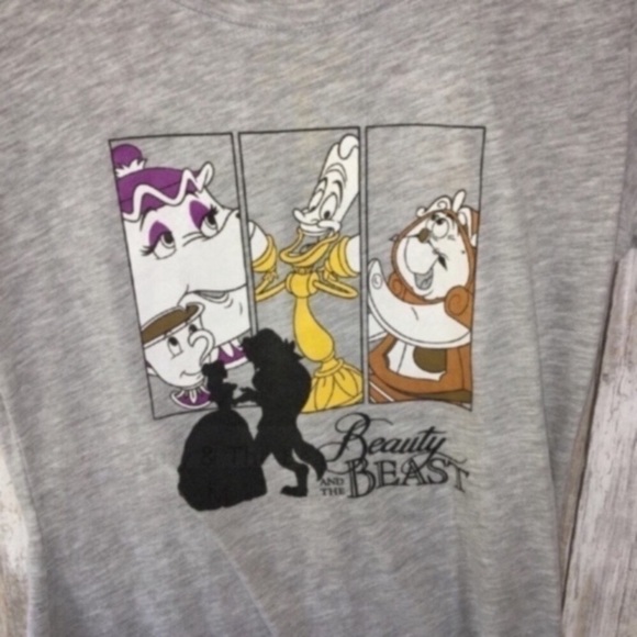 Disney Beauty & The Beast Gray Tee - Picture 4 of 4